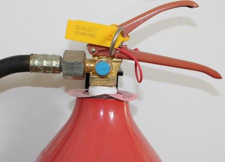 plastic seal for fire extinguishers.