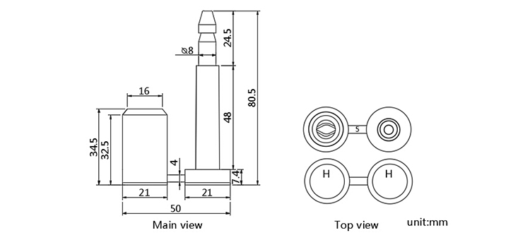 High security container door bolt lock seal with excellent quality CAD