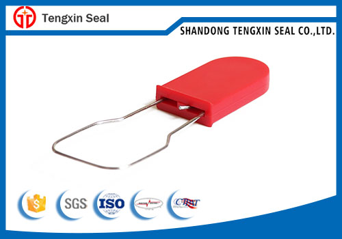 Disposable plastic padlock seals for bags logistics and airline