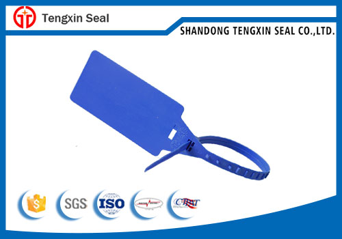 Disposable pull-tight locking plastic seal