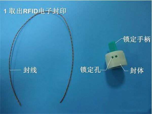 Take out RFID seal. Wire. Locking handle.