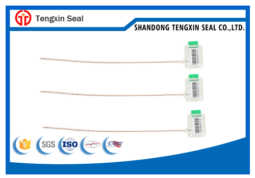 Round lead seals covered with plastic and metal gas meter seal